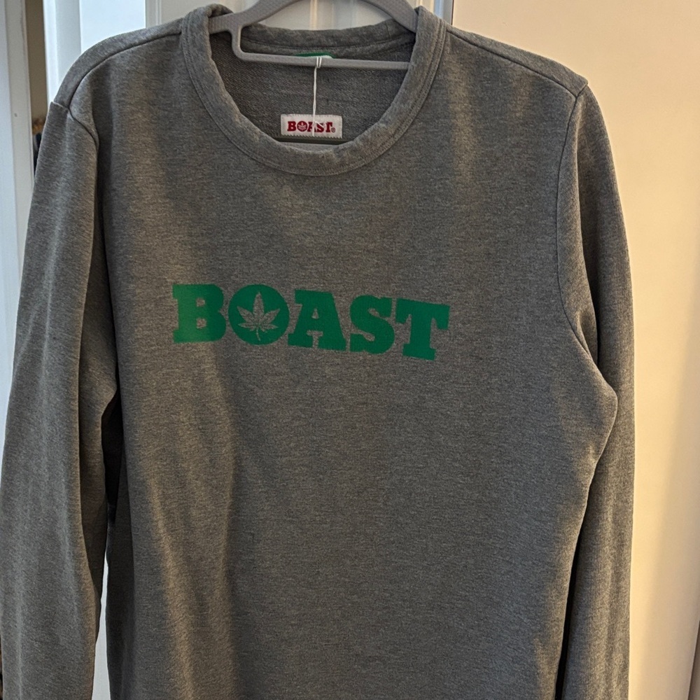 Boast Heather Gray Sweatshirt unisex size XL - Picture 2 of 7